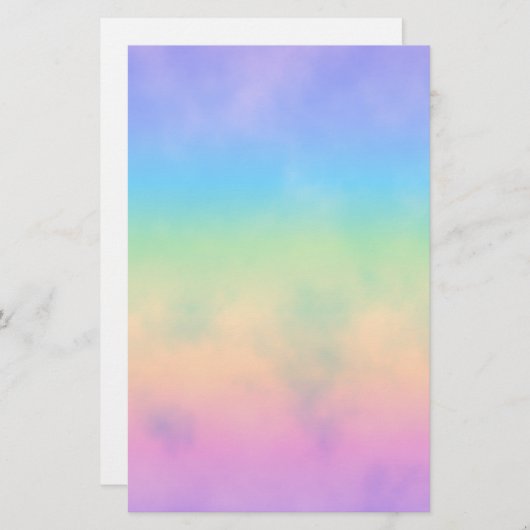 ネオン虹の雲文房具 便箋 (正面/裏面)