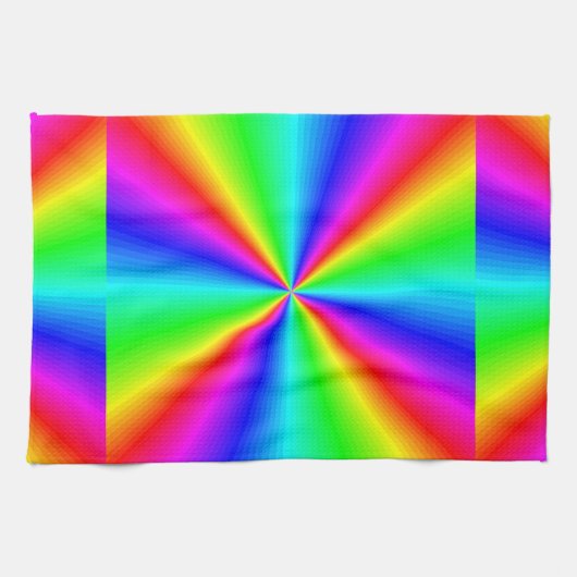ネオン虹プリズム キッチンタオル (横)