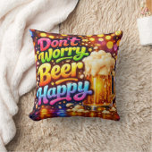 ネオン虹色の名言が入ったビールマグ クッション (ブランケット)