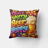 ネオン虹色の名言が入ったビールマグ クッション (裏面)