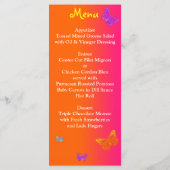 ネオン蝶と花メニューカード メニュー (裏面)