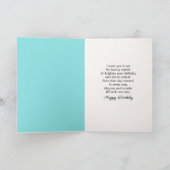 ネオン蝶の白熱［赤熱］光を放つ誕生日猫 カード (内部)