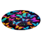 ネオン蝶パターン カッティングボード (角)