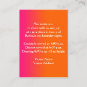 ネオン蝶及び花のエンクロージャカード エンクロージャーカード (裏面)