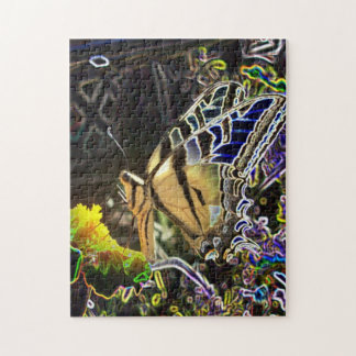 ネオン蝶 ジグソーパズル