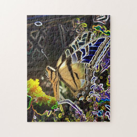 ネオン蝶 ジグソーパズル (縦)
