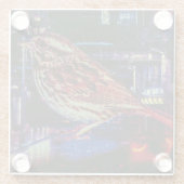 ネオン街並みサイバーパンクスパロウ ガラスコースター (裏面)