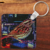 ネオン街並みサイバーパンクスパロウ キーホルダー (裏面)
