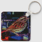 ネオン街並みサイバーパンクスパロウ キーホルダー (裏面)