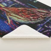 ネオン街並みサイバーパンクスパロウ シェルパブランケット (3/4)