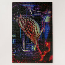 ネオン街並みサイバーパンクスパロウ