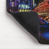 ネオン街並みサイバーパンクスパロウ マウスパッド (コーナー)