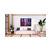 ネオン街並み夕暮れ未来都市 フォトプリント