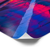 ネオン街並み夕暮れ未来都市 ポスター (コーナー)