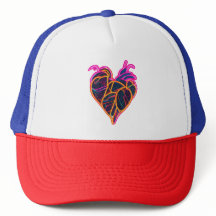 ネオン解剖学的ハートフード付きスウェットシャツ | 植物学芸術的の