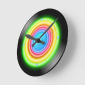 ネオン記録 ラウンド壁時計 (傾斜)