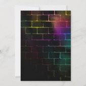 ネオン誕生日のガール18誕生日への招待 招待状 (裏面)