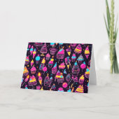 ネオン誕生日スイーツ カード (正面)