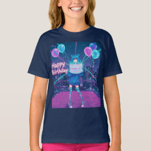 ネオン誕生日バイナターシャアメリカ Tシャツ