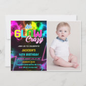 ネオン誕生日パ熱狂するーテカラフルィー 招待状 (正面)