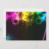 ネオン誕生日パ熱狂するーテカラフルィー 招待状 (裏面)