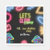 ネオン誕生日レー熱狂するザーパーティーを輝かせよう スタンダードランチョンナプキン (正面)