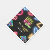 ネオン誕生日レー熱狂するザーパーティーを輝かせよう スタンダードランチョンナプキン (角)