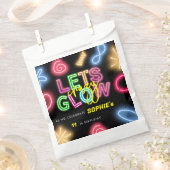 ネオン誕生日レー熱狂するザーパーティーを輝かせよう フェイバーバッグ (クリップ留めされた状態)