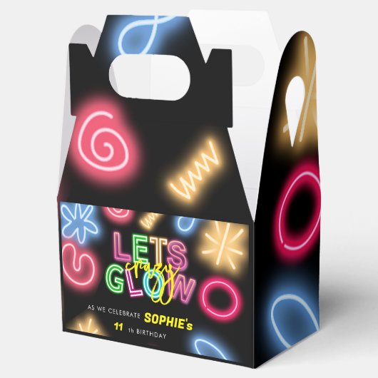 ネオン誕生日レー熱狂するザーパーティーを輝かせよう フェイバーボックス (オープン)