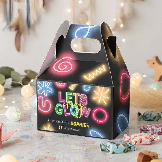 ネオン誕生日レー熱狂するザーパーティーを輝かせよう フェイバーボックス