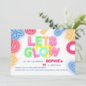 ネオン誕生日レー熱狂するザーパーティーを輝かせよう 招待状 (スタンド正面)