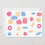 ネオン誕生日レー熱狂するザーパーティーを輝かせよう 招待状 (裏面)