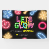 ネオン誕生日レー熱狂するザーパーティーを輝かせよう 横断幕 (横)
