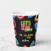 ネオン誕生日レー熱狂するザーパーティーを輝かせよう 紙コップ (裏面)