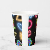 ネオン誕生日レー熱狂するザーパーティーを輝かせよう 紙コップ (右)