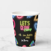 ネオン誕生日レー熱狂するザーパーティーを輝かせよう 紙コップ (正面)