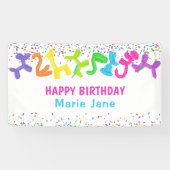 ネオン誕生日動物風船 横断幕 (横)