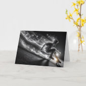 ネオン誕生日10代のボーイスケートボード カード (黄色い花)