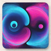 ネオン調和:モダン陰陽の解釈 コースター (正面)