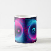 ネオン調和:モダン陰陽の解釈 コーヒーマグカップ (中央)