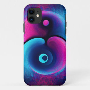 ネオン調和:モダン陰陽の解釈 iPhone 11 ケース