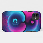 ネオン調和:モダン陰陽の解釈 Case-Mate iPhoneケース (裏面(横))