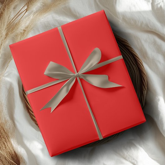 ネオン赤無地の色 |クラシック |エレガント | ラッピングペーパー