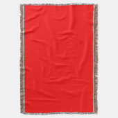 ネオン赤無地の色 |クラシック スローブランケット (正面縦)