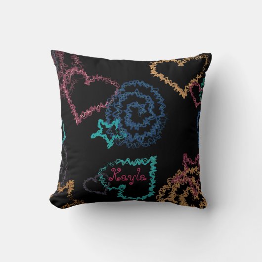 ネオン走り書き クッション (正面)