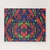 ネオン迷彩柄挑戦的 ジグソーパズル (横)