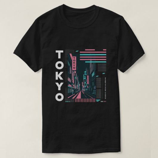 ネオン通りズ Tシャツ (デザイン正面)