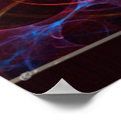 ネオン重力炎フラクタル ポスター (角)