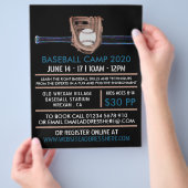 ネオン野球こうもり&ギア、野球キャンプ広告 チラシ (手)