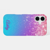 ネオン銀河グラデーション iPhone 16ケース (裏面横)